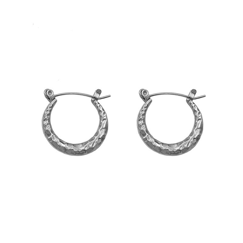 Titanium Steel Texture Texture Twist Ear Buckle Women'S High-End Sense Non-Fading Earrings Ear Buckle Niche Design