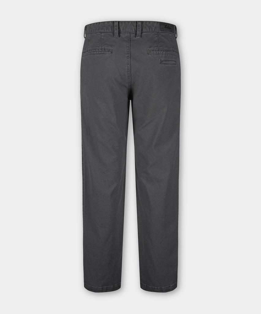 BIRBANTE Garment-Washed Spandex Chino Pants - Gray