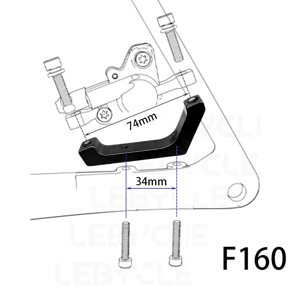 160mm Rennrad Bremsadapter: Flachmontage auf Direktmontage Hydraulische Scheibenbremse für Vorne/Hinten