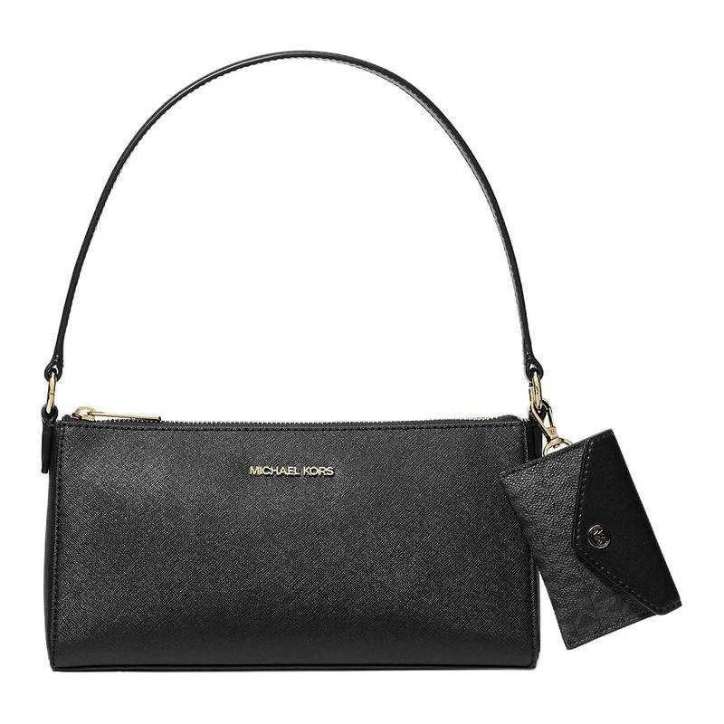 MICHAEL KORS Vincent Logo Removable Card Case Leather Shoulder Bag Women s Black чёрный