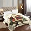Santa Claus Pattern Flannel Blanket - Soft and Warm, Suitable for Sofas, Beds, Camping, and As a Holiday Gift for Boys and Girls