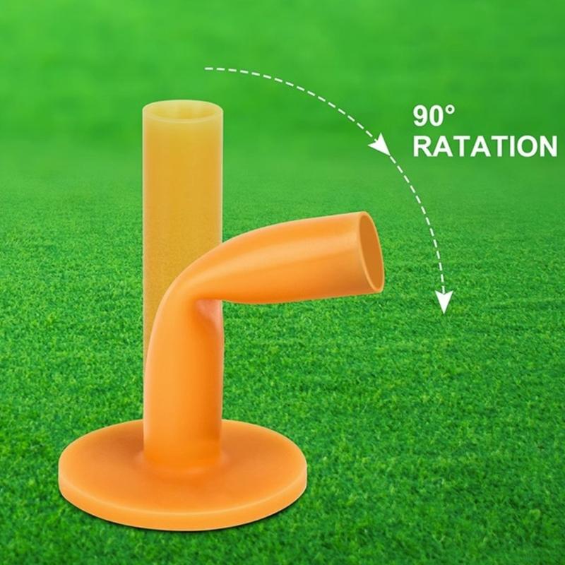 6pcs Durability Rubber Golf Tees Long Golf Tees Colorful Multicolor Tees Indoor Outdoor Training Accessories