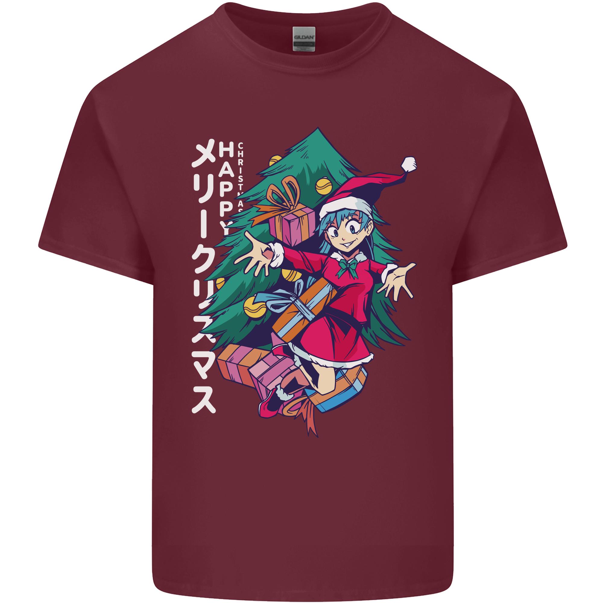 Anime Elf Christmas Tree Xmas Unisexs Light Cotton TShirt S
