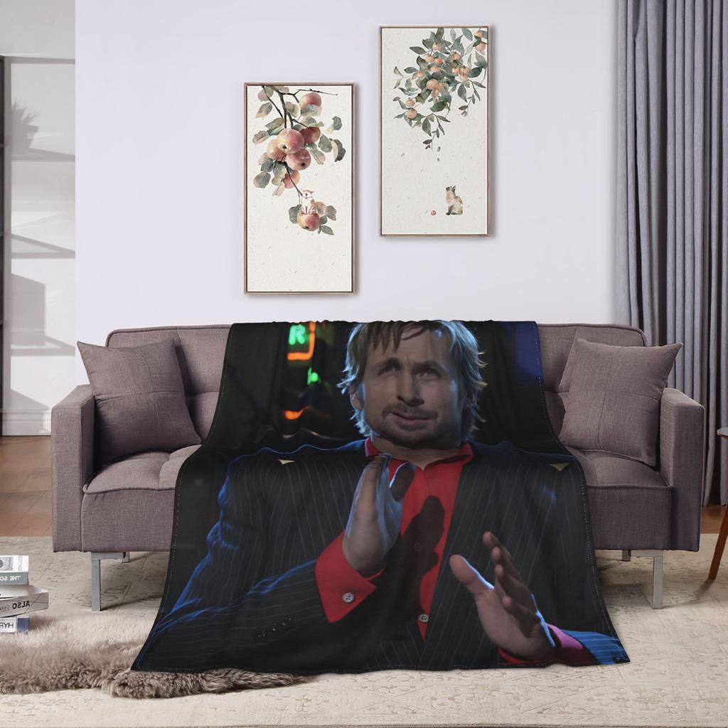 Ryan Gosling Cozy Blankets For Outdoor Pattern Throw Blanket Winter Travel Car Flannel Bedspread