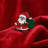 Christmas Santa Claus Brooch, Cartoon Xmas Tree Bell Stocking Gift Bag Enamel Pin, Badge Pin for Clothes Bag Hat Scarf Suit
