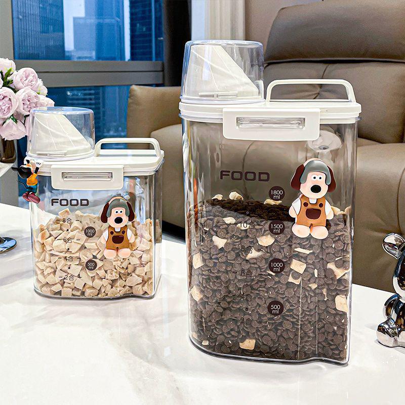 Moisture-Proof Pet Food Storage Container for Cats & Dogs – Large Capacity, Sealed Bucket for Dry Food & Snacks