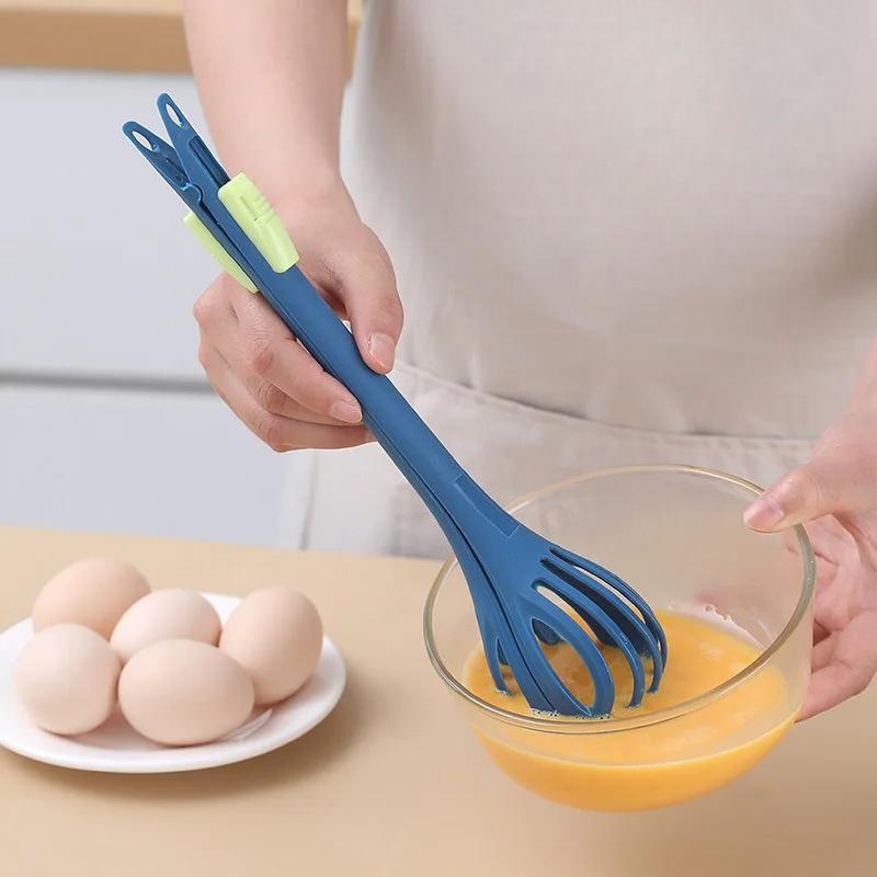 1PC Multifunctional Egg Beater Whisk Milk Pasta Tongs Food Clips Mixer Manual Stirrer Kitchen Cream Bake Tool Kitchen Accessories