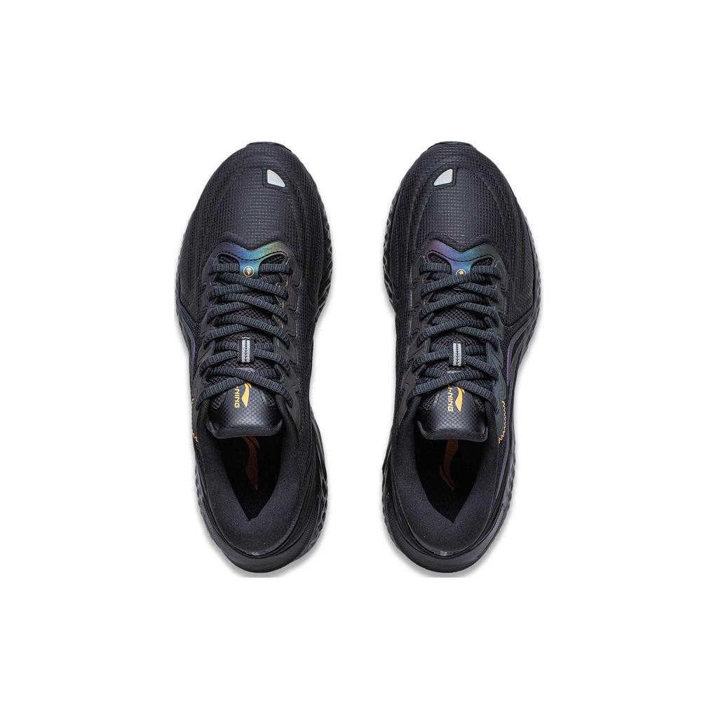 Li Ning Cloud Shield Amorti Confortable Réfléchissant Rebond Basse Tige Chaussures de Course Homme Noir ARST057-1