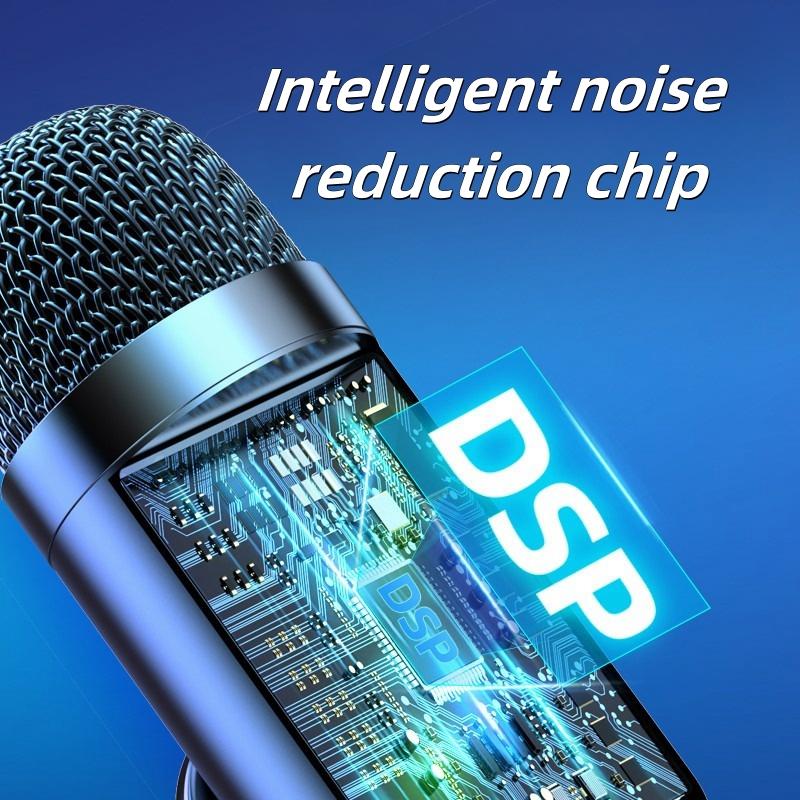 Professionelles Radio USB-Buchse winddicht Geräuschreduzierung Hochleistungs-Metallfarbe Computermikrofon