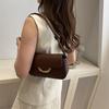 Small square bag women's new personalized commuting new niche design simple texture small bag shoulder armpit bag