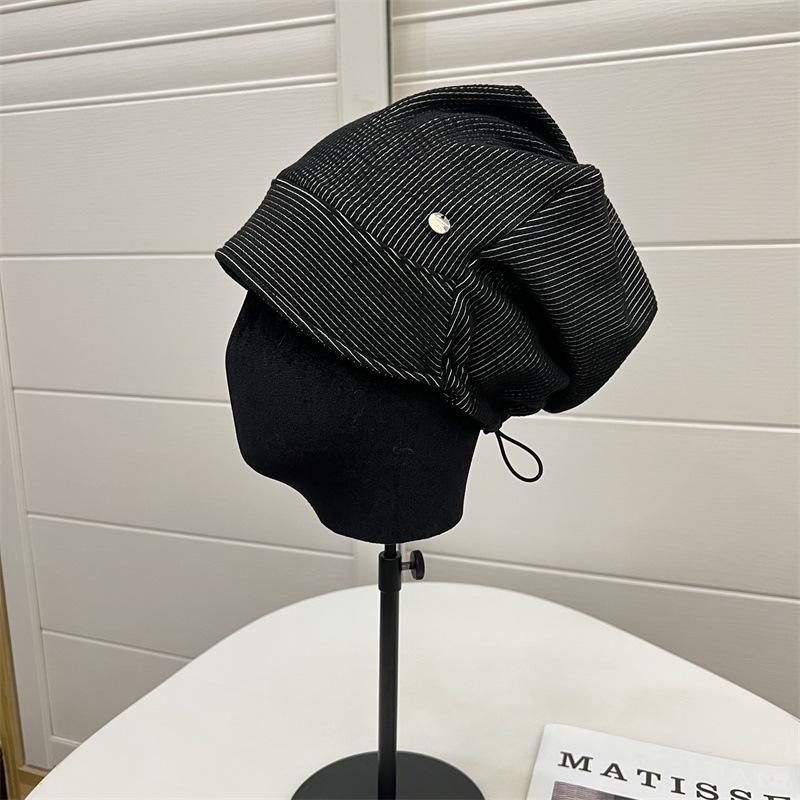 

Уличная регулируемая шапка-стог на кулиске женская осенне-зимняя большой окружности головы теплая модная послеродовая сумка головная шляпа тренд Adjustable 54- 60CM