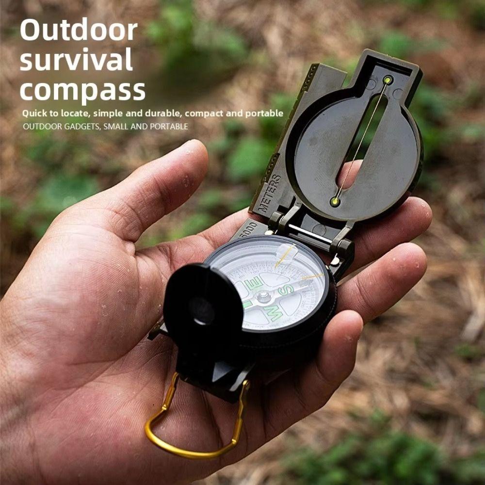 Metal Construction Professional Compass Waterproof Camping Compass Outdoor Compass Survival