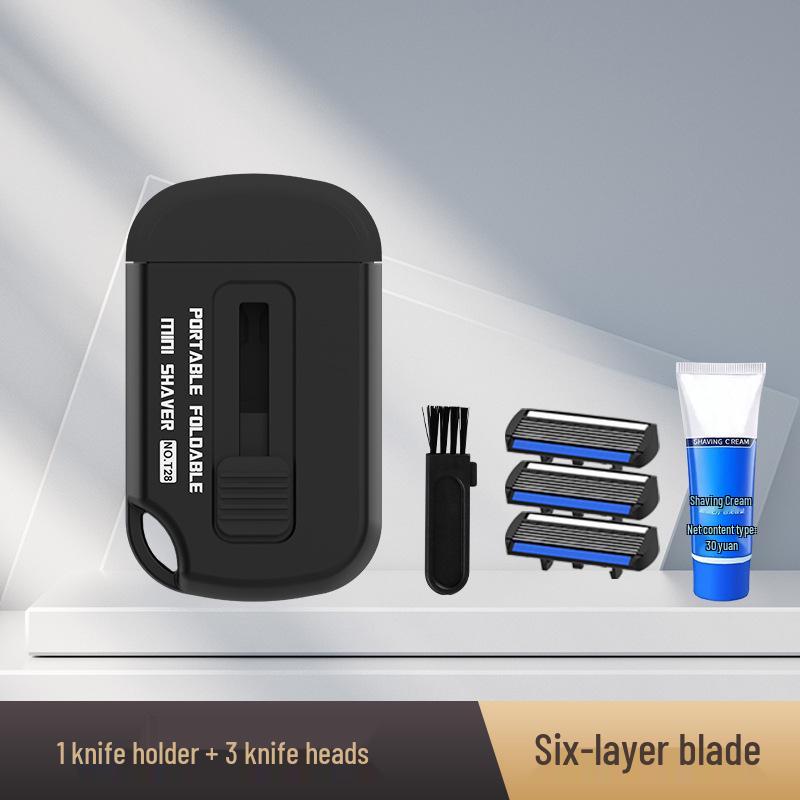 Razor Manual 5-Blade Retractable Portable Shaver for Men and Women's Hair Removal