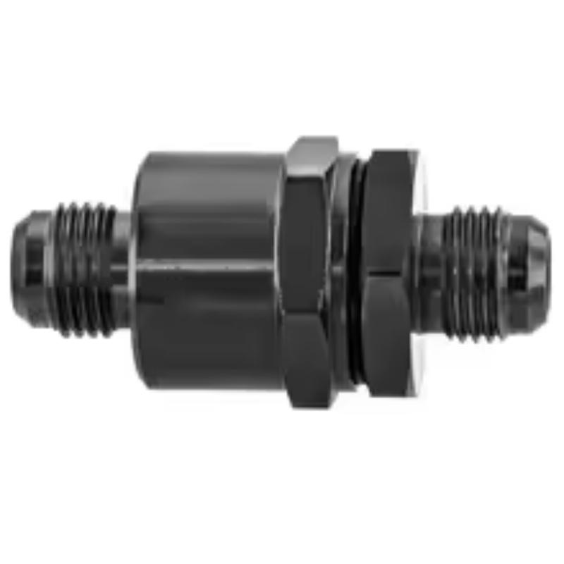 1PCS Aluminium Non Return One Way Check Valve Shuttle Type Check Valve Adapter Black for Car Engines Fuel/Hydraulic AN6 AN8 AN10