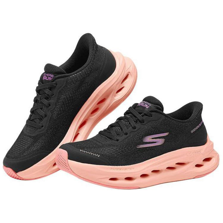 Skechers Slip-Ins Comfortable Versatile Low-Top Running Shoes Women sneakers Black 129403-BKPR