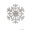 Zircon Creative Snowflake Brooch Geometric  Temperament   Decoration