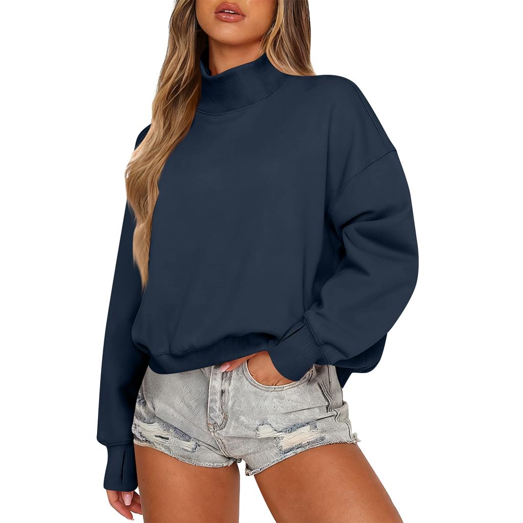 Damen Sweatshirt Langarm Lässig Bequem Locker Leicht Damen Sweatshirt