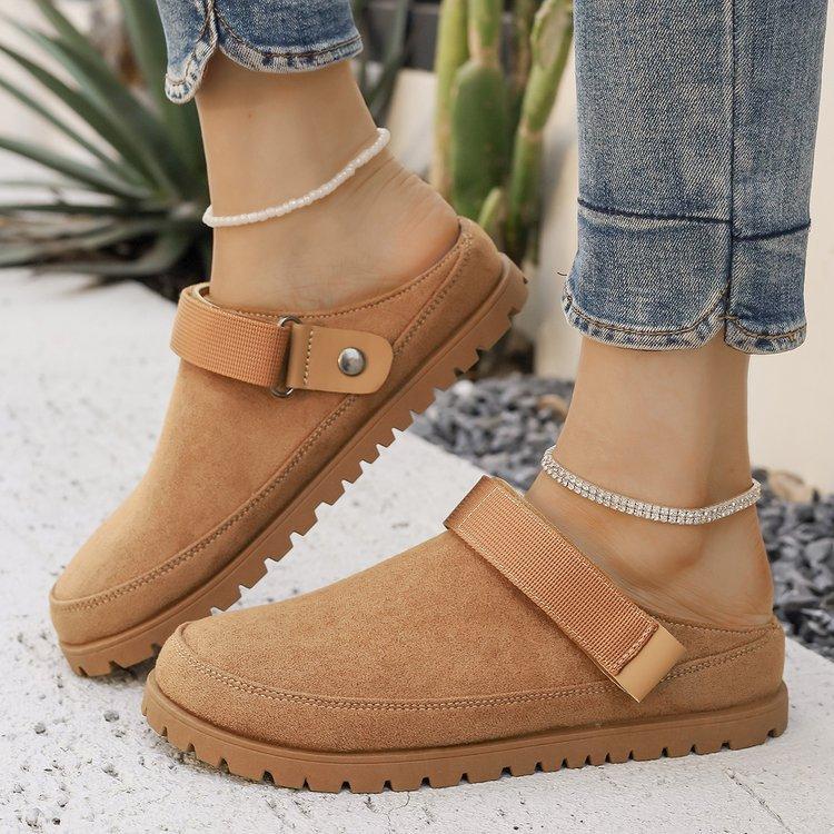 European and American foreign trade thick-soled bag head rear strap Boken shoes women's large size 2025 autumn new casual bag head two wearing sl
