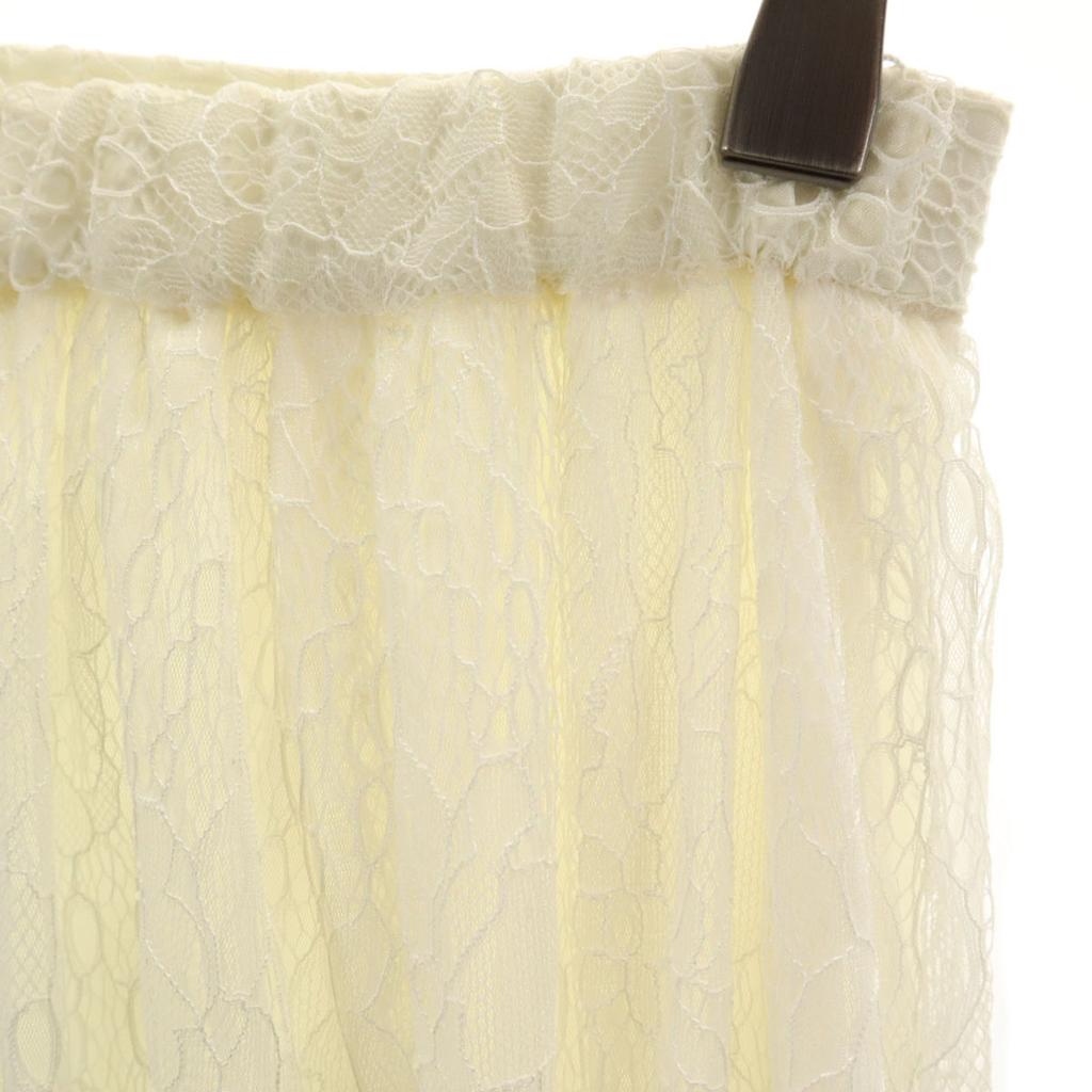 Unused Diagram Long Length Lace Tulle Skirt 36 White System Women Used