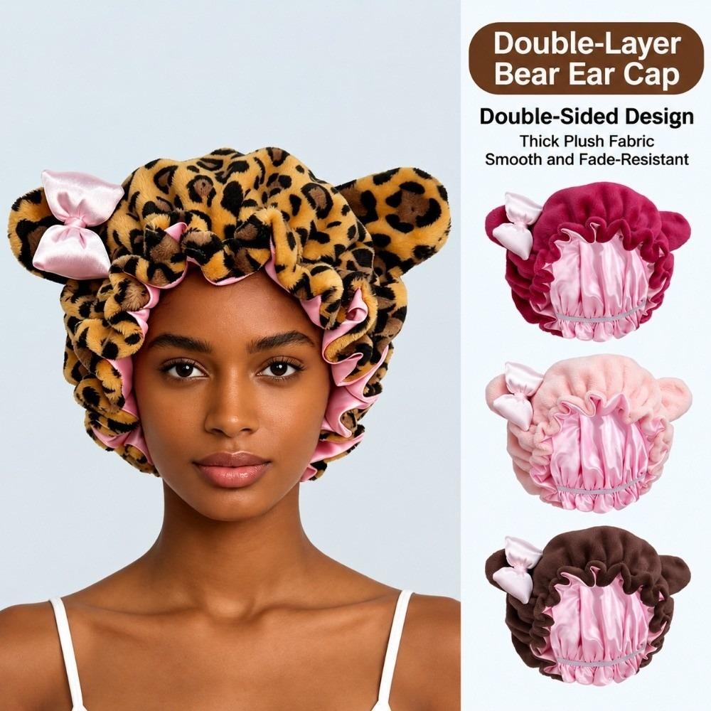 Soft Hair Drying Cap Absorbent Hair Towel Quick Drying Hair Bonnet Night