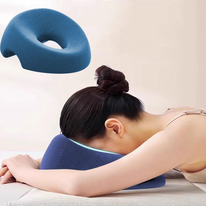 Ergonomisches Liegekissen aus Memory-Schaum, atmungsaktives Kopfstützenkissen, Körpermassage-Gesichtsruhekissen für den Schönheitssalon
