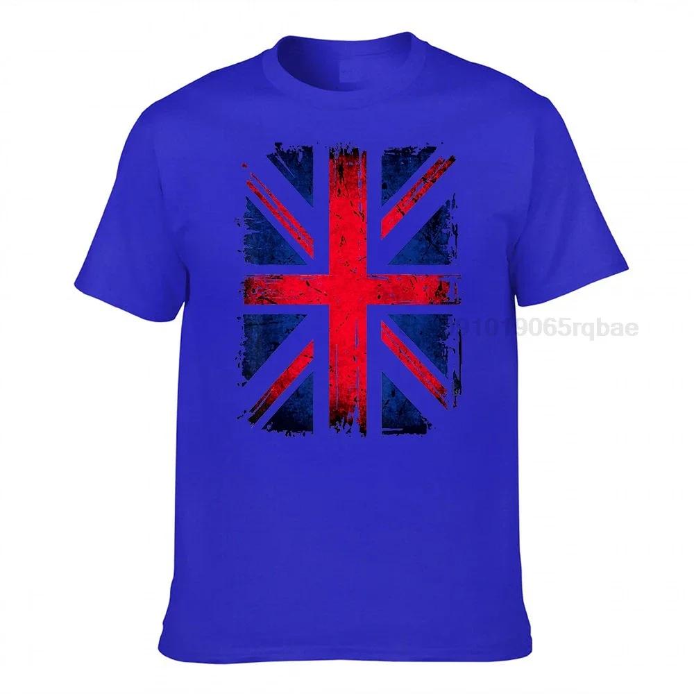 British Flag Tshirt Unisex Union Jack Tshirts Print Vintage Shirts Guys O Neck Tshirt Summer Tees Short Sleeve New Cotton Harajuku