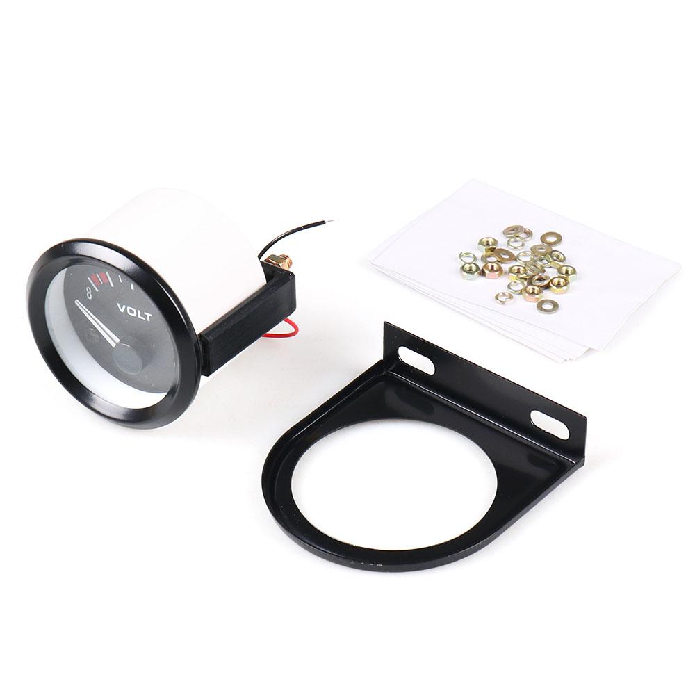 Car 2"52mm Universal Voltmeter 8~16V Volts Gauge White Light Voltage Gauge Car Meter Racing Meter TT101264