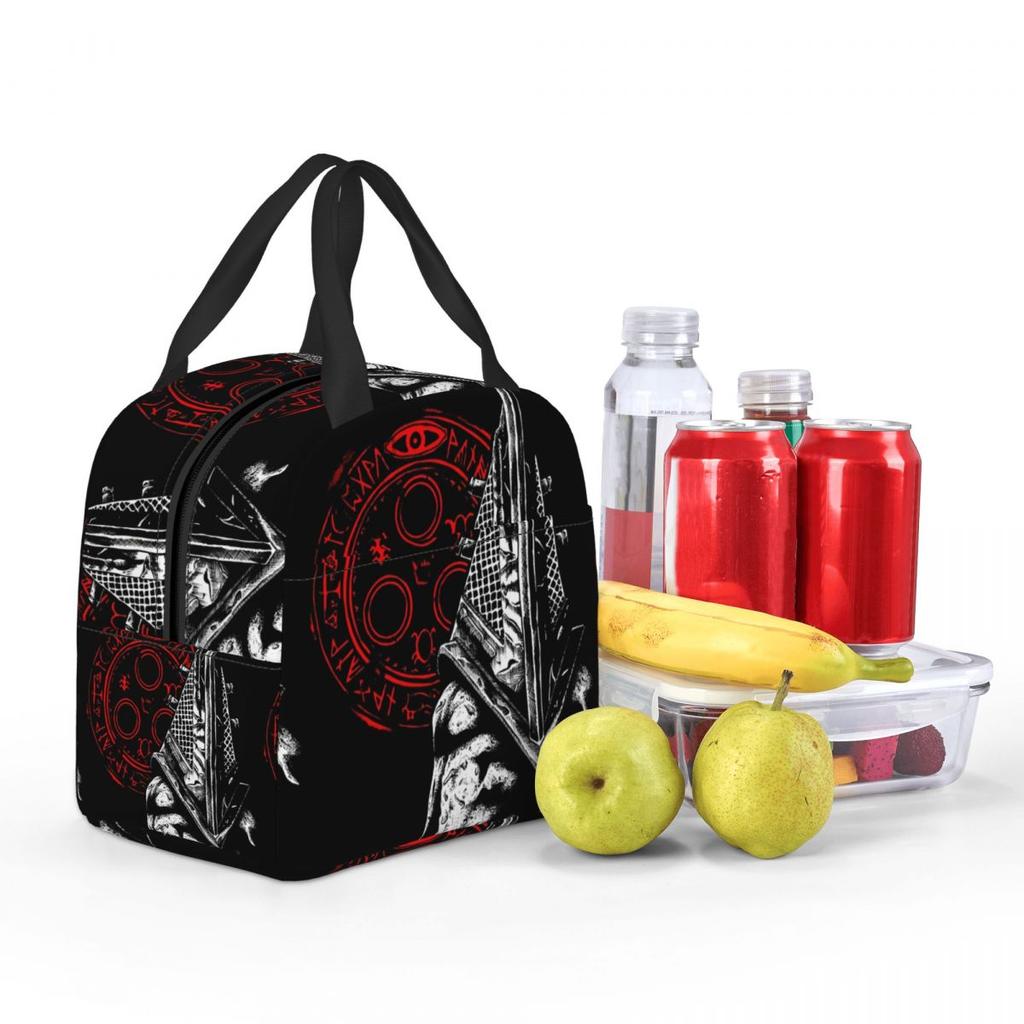 Chain Link And Fog Silent Hill Game Insulated Lunch Bag for Women Kids Portable Food Boxes Thermal Lunch Box Tote