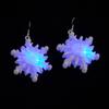 Santa Claus Xmas Dangle Ear Clips Electric Luminous Christmas Pendant LED Drop Earrings  Girls
