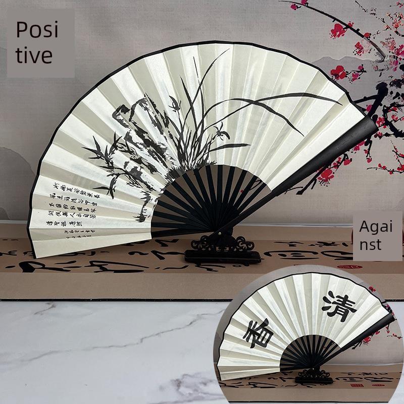 Silk Cloth Fans, Blank Folding Fans, , Custom Drawing and Calligraphy Fans, Men's Chinese Style, Ancient Style, Advertising, Calligraphy Fan, White