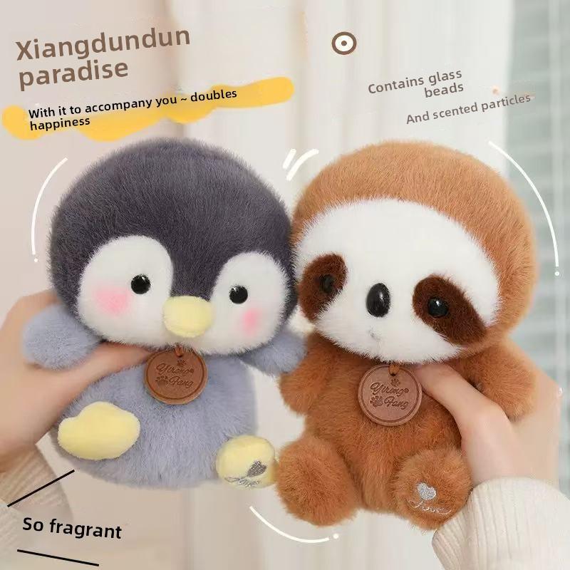 Panda Dinosaur Elephant Penguin Cartoon Animal Sitting Plush Pendant Doll