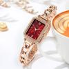 Luxury Rhinestone Denim Belt Bracelet Watch Women'S Niche Temperament Steel Belt Square Quartz Waterproof Watch