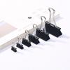 10PCS Metal Paper Clip 15mm 19mm 25mm 32mm Foldback Metal Binder Clips Black Grip Clamps Paper Document Office School Stationery