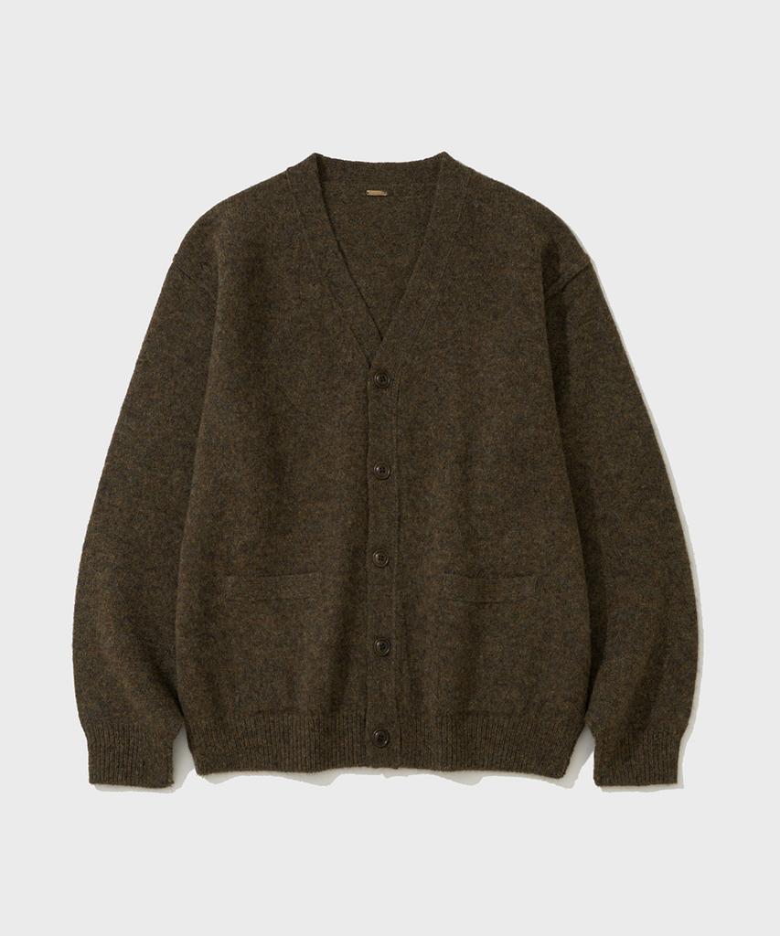 Shirter Shaggy Dog Reverse Seam Cardigan (Brown)