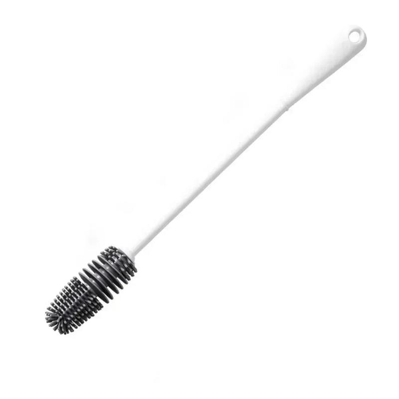 

Long handled silicone cup brush, food grade universal blanket washing bottle, long handled brush for cup and glass cups, divine білий