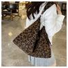 Leopard Print Bag Women's Large-capacity New Autumn and Winter Versatile Matte Shoulder Messenger Bag Commuter Tote Bag