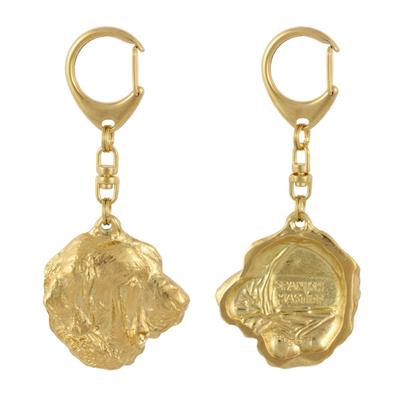 Spanish Mastiff, Mastín Español - Gilded Key Ring with Dog In Gift Box, Handbag Decoration, Luxury Accessory by Brand