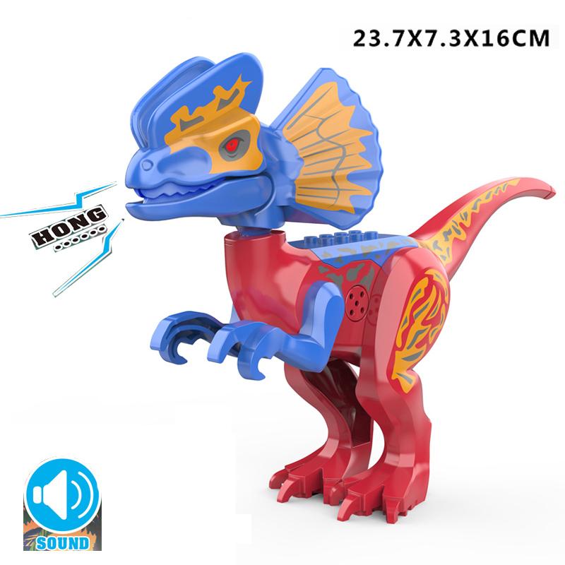 New  Jurassic Dino World  Stegosaurus Carnotaurus Building Kits Bolcks Bricks Dinosaurs figures Raptor Toys  for kids gifts