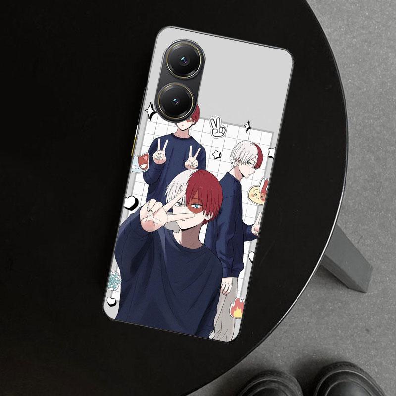 Todoroki Shoto MHA My Hero Phone Case Cover for Xiaomi Poco X6 X5 X7 Pro F7 Ultra Redmi 15C 15 13C 13 12C 12 10C 10 10A 9C 9A 9T