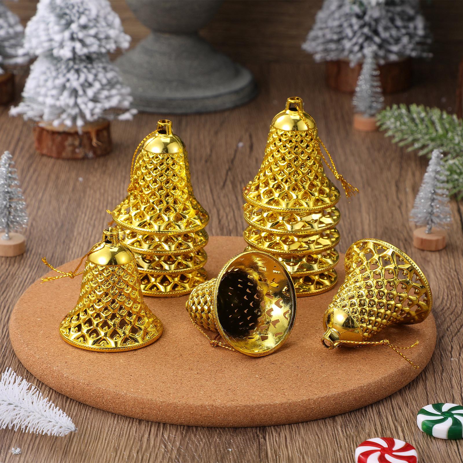 

12Pcs Plastic Christmas Ornaments Bell-Shaped Hanging Decorations for Tree Door Wall Window Holiday Festive Display other