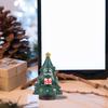 Miniature Festival Pine Sculpture Handcrafted Resin Christmas Tree Desk Decoration For Seasonal Celebration Display