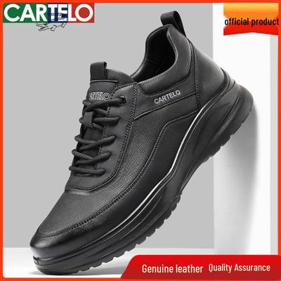 Cardile Herren High-End Leder Business Casual Schuhe – Weiche Sohle, Vielseitige Sneaker für Herbst/Winter, Ideal für Männer mittleren Alters.