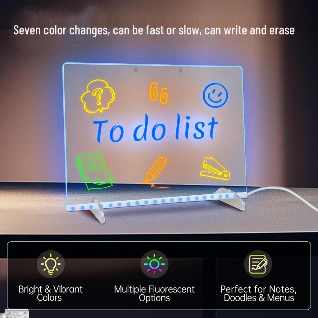 LED Luminous Acrylic Drawing Display Board Stand