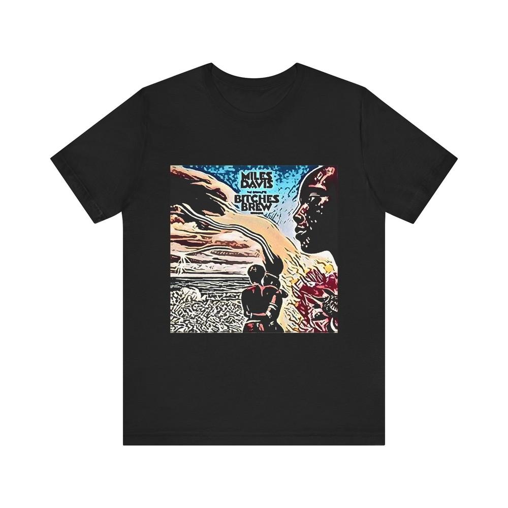 

Bitches Brew Майлз Дэвис Графический принт Круглый вырез Унисекс Футболка с коротким рукавом XL