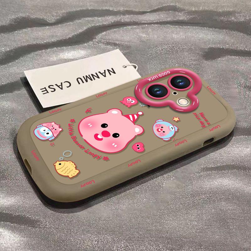 Pink Cute Cartoon Ruby for IPhone16promax for Apple 15plus Silicone Anti-fall 14/13/11