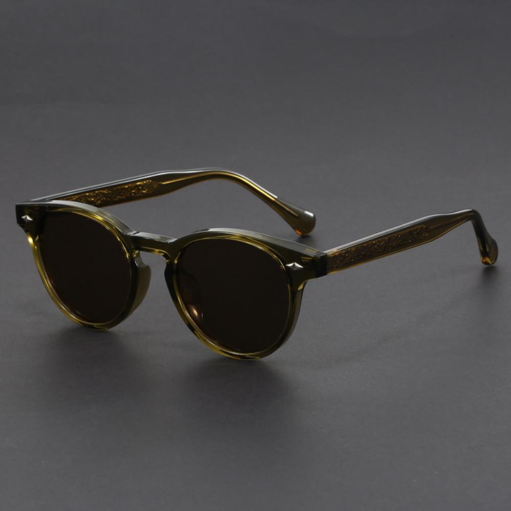 New Fashion Glasses Rivet Art Pattern Design Round Retro Tone Men Women Brand Designer Shades Diopter