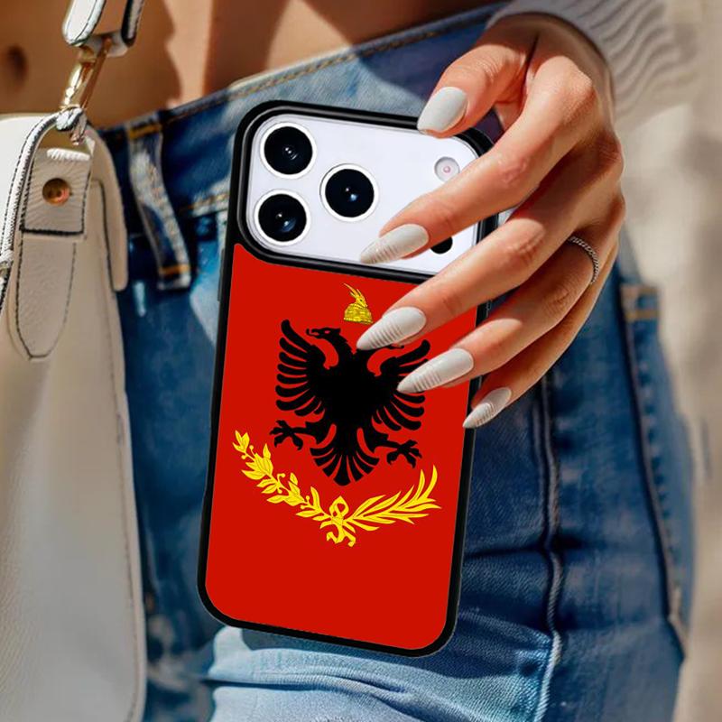 Albania Albanians Flag Phone Case For iPhone 17 Air 14 15 13 12 Max Cover For Apple 14 15 16 16e 11 Pro Max Plus Coque