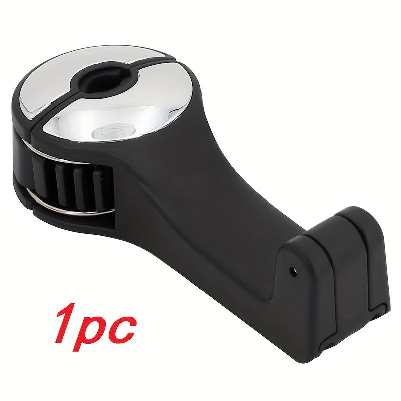 1pc Universal Car Headrest Hidden Hook with Mobile Phone Holder - Durable PVC Material, 2-in-1 Design for Wallets, Bags, and Phone Storage