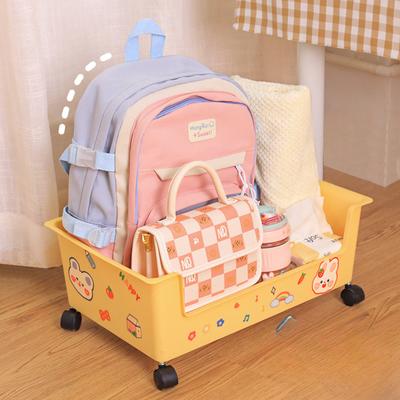 Aufbewahrungsbox für den Schreibtisch mit Rollentisch, Bücherregal für Zuhause, Bücherregal für Studentenwohnheime