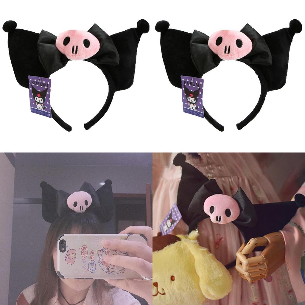 Delightful Kuromi Ear Headband Plush Hairband For Girls Costumes And Kawaii Accessories